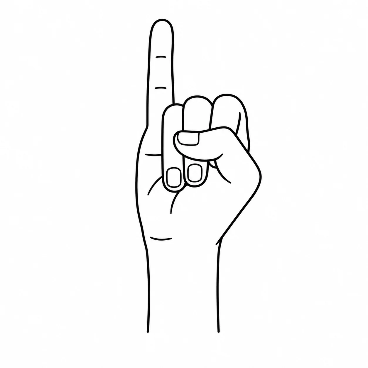 DGS-Handform für den Buchstaben I
